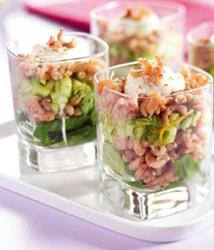 Krabcocktail met garnalen